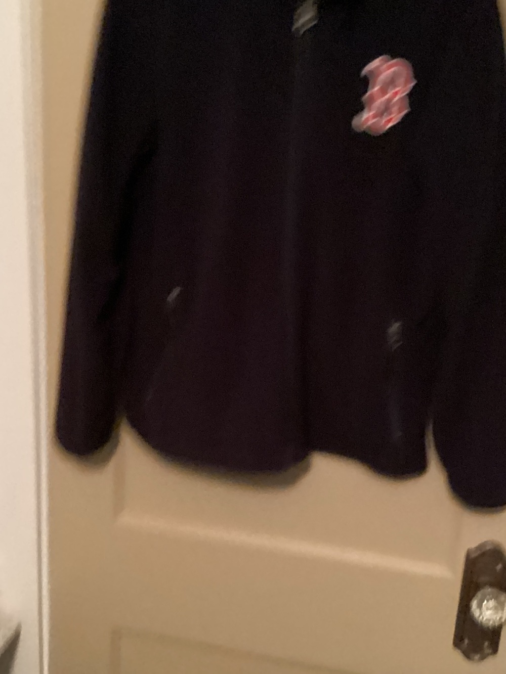 Boston Red Sox Navy Blue Zip Pullover with Red Logo